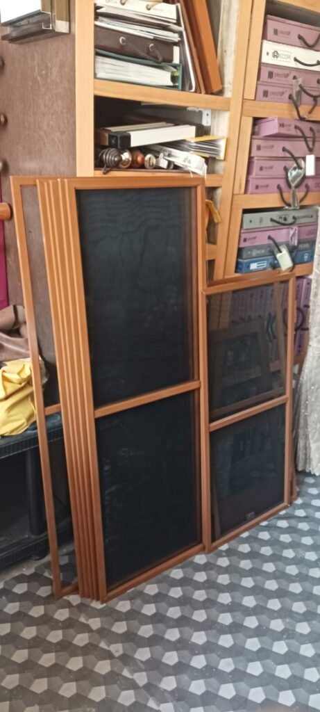 Custom mosquito net frames in our workshop